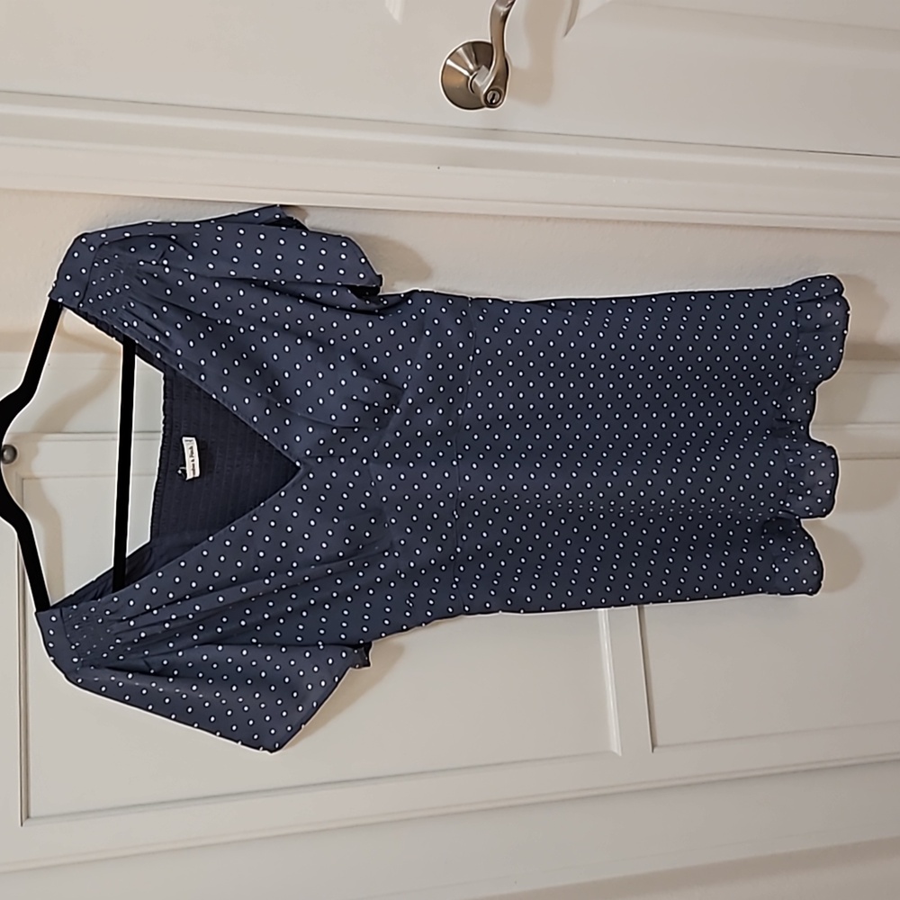 Abercrombie & Fitch V-Neck Mini Polkadot Dress